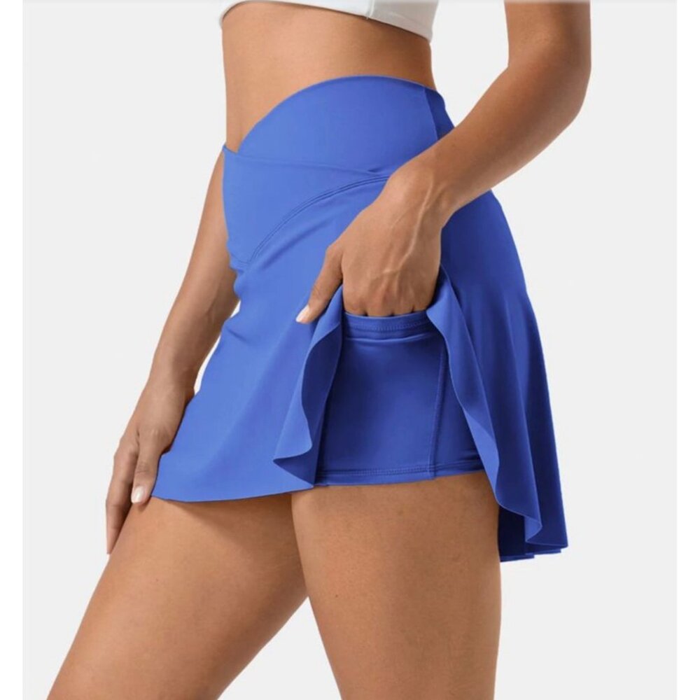 HALARA Royal Blue High-Waist Mini Skort